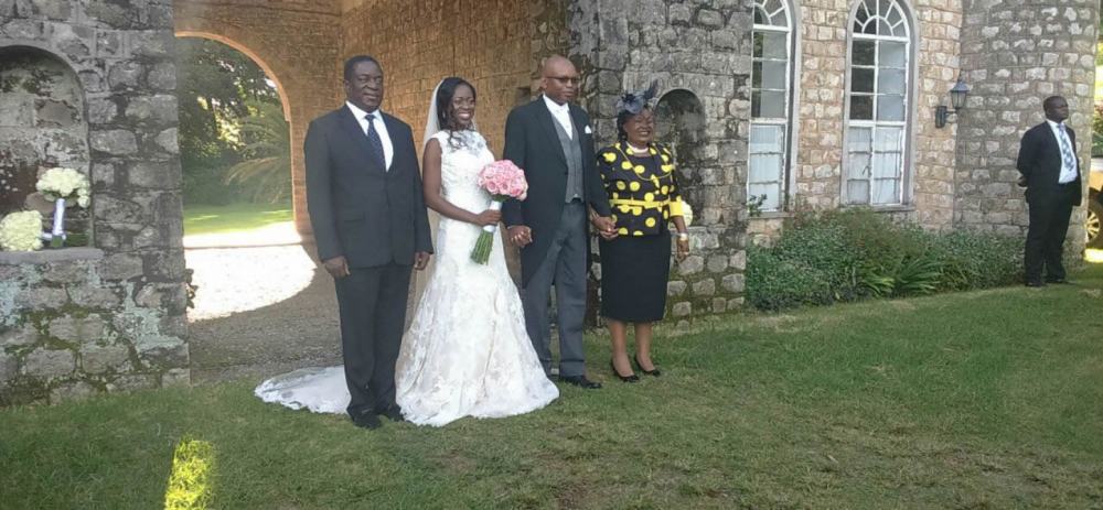 Pics: Mnangagwa’s daughter Farai Victoria’s wedding with VP Mphoko’s lawyer Gerald Mlotshwa