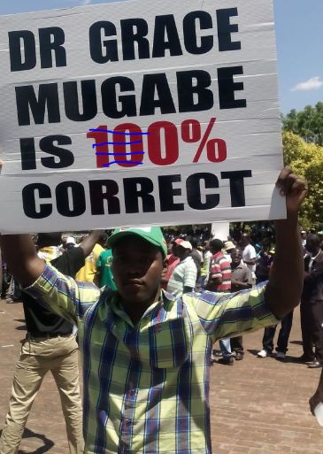 Zanu PF  One million men march for Grace against Mnangagwa faction on 25 May 2016 in Harare
