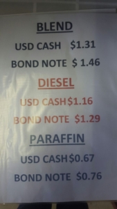Bond Note has less value vs $US