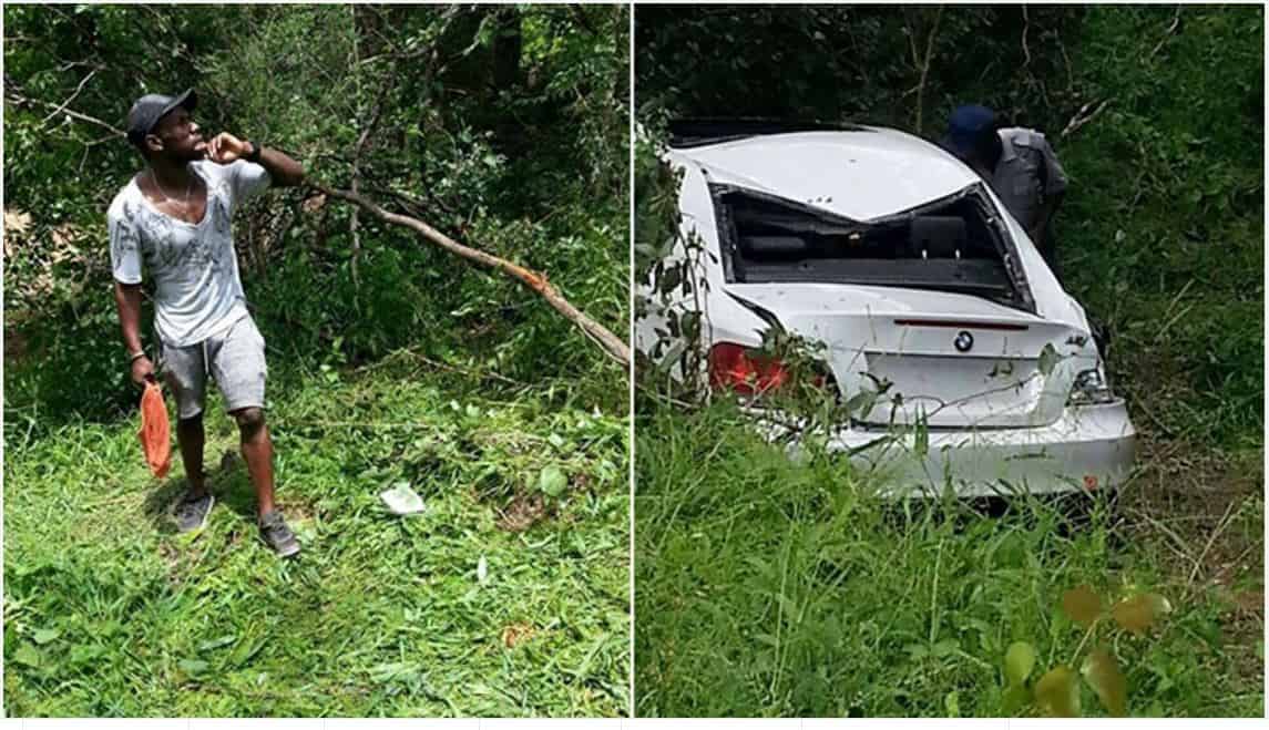 Onisimor Bhasera cheats death, survives road accident..Pictures