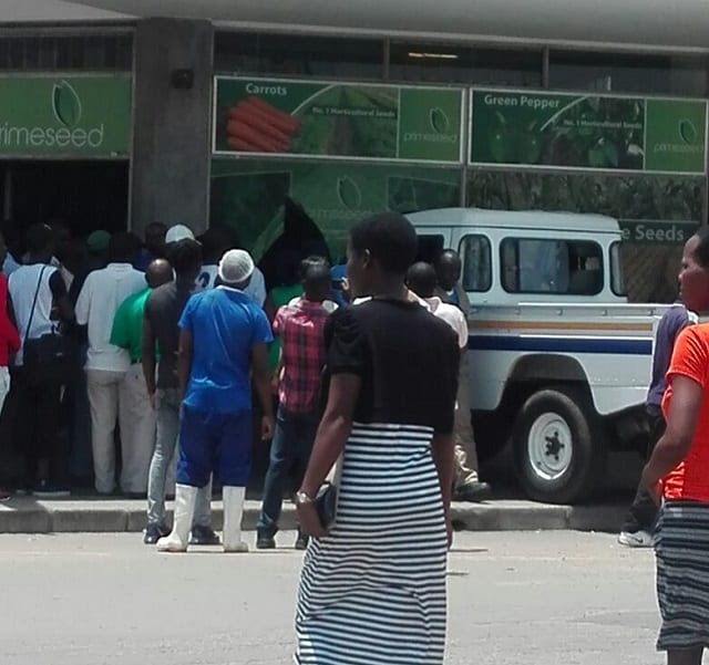Picture: Chaos as ZRP cop drives car into Bulawayo shop, nearly kills people