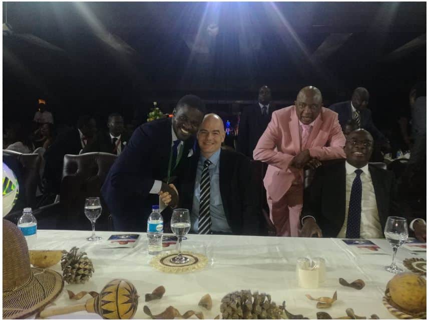 Pictures of FIFA president Infantino in Zimbabwe, Harare