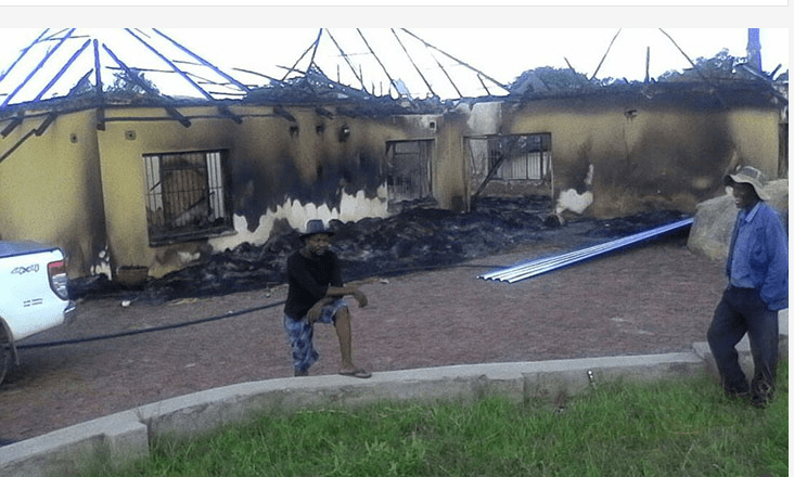 Picture: Tendai Biti’s house destroyed by fire, Burnt down by Zanu PF?