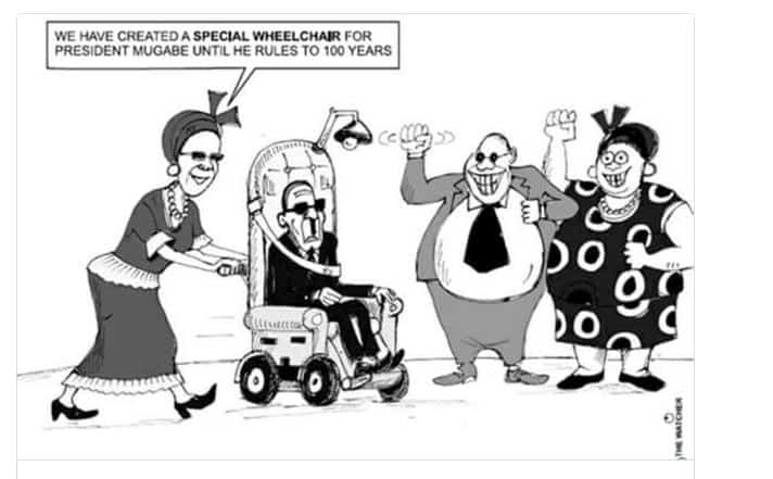 Ailing Mugabe now using wheelchair
