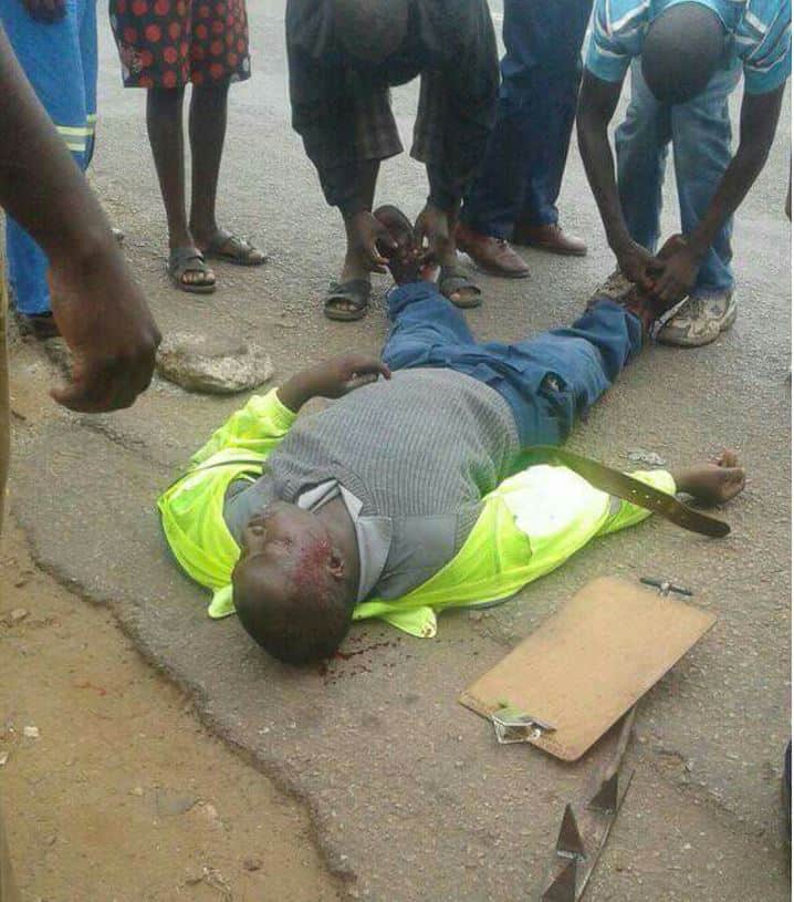 Picture: Harare policeman run over by car while deploying spikes