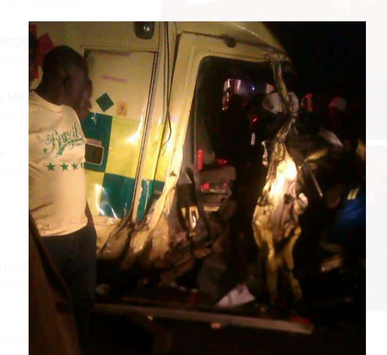BREAKING NEWS: Ambulance in accident pileup along Bulawayo-Harare road..Pictures