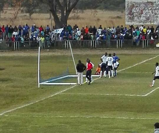 PICTURE: Dynamos-Chapungu match abandoned after goal post drama..ZPSL Football Results