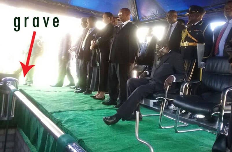 President Mugabe’s open grave waiting for him