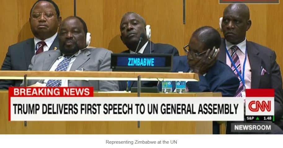 PHOTOS of Mugabe sleeping at UN disturbing and disgusting