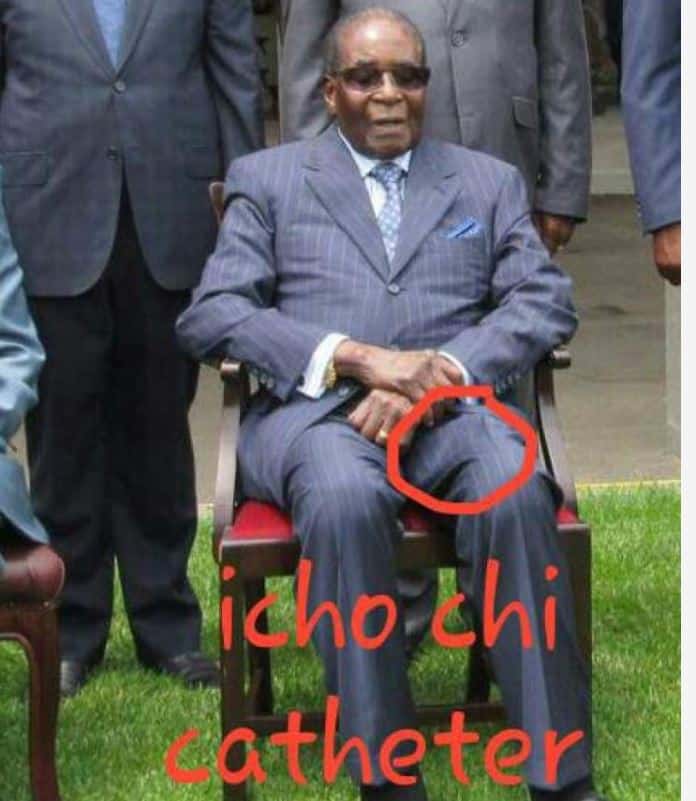 Mugabe wears catheter, Photo goes viral