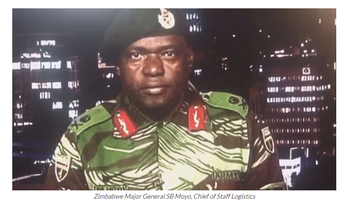 Zimbabwe Army Takes Over Full Statement by SB Moyo