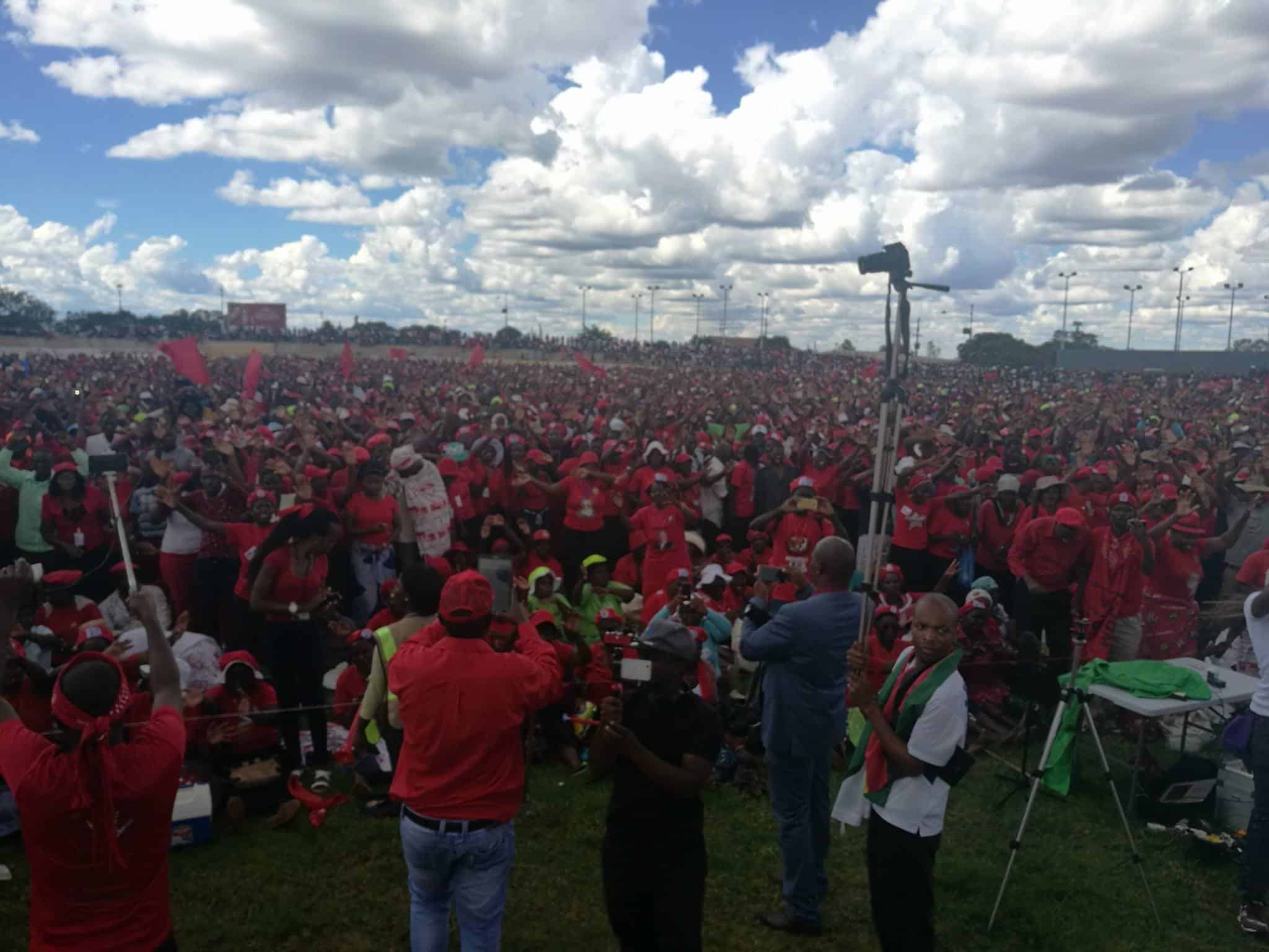 PICTURES: Thousands attend Nelson Chamisa-MDC Alliance rally at Bulawayo White City Stadium