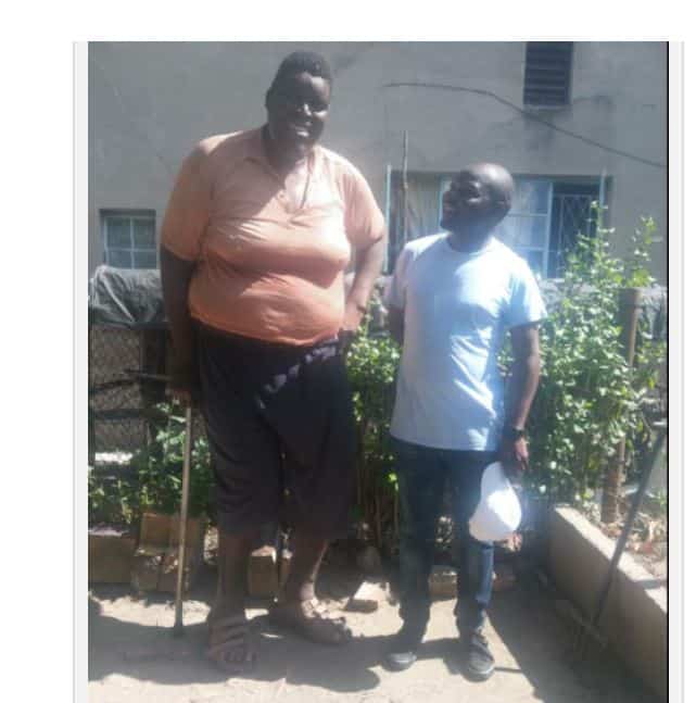 Zim’s biggest man cries for help..Charles Nyoni ‘Big Charlie’ wears shoe size 24