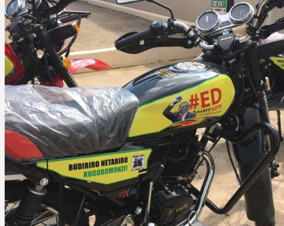 PICTURES: ED Mnangagwa unveils campaign motorbikes