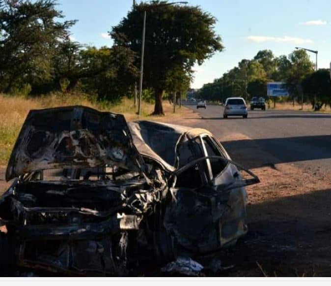 Woman killed in car accident inferno