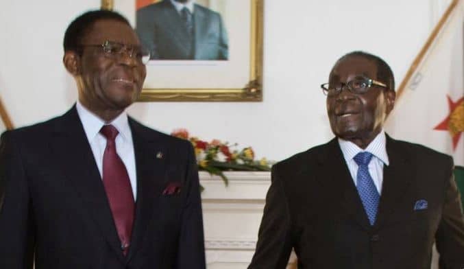 BREAKING: Nguema holds secret meeting with Mugabe,..Plot to oust ED Mnangagwa?