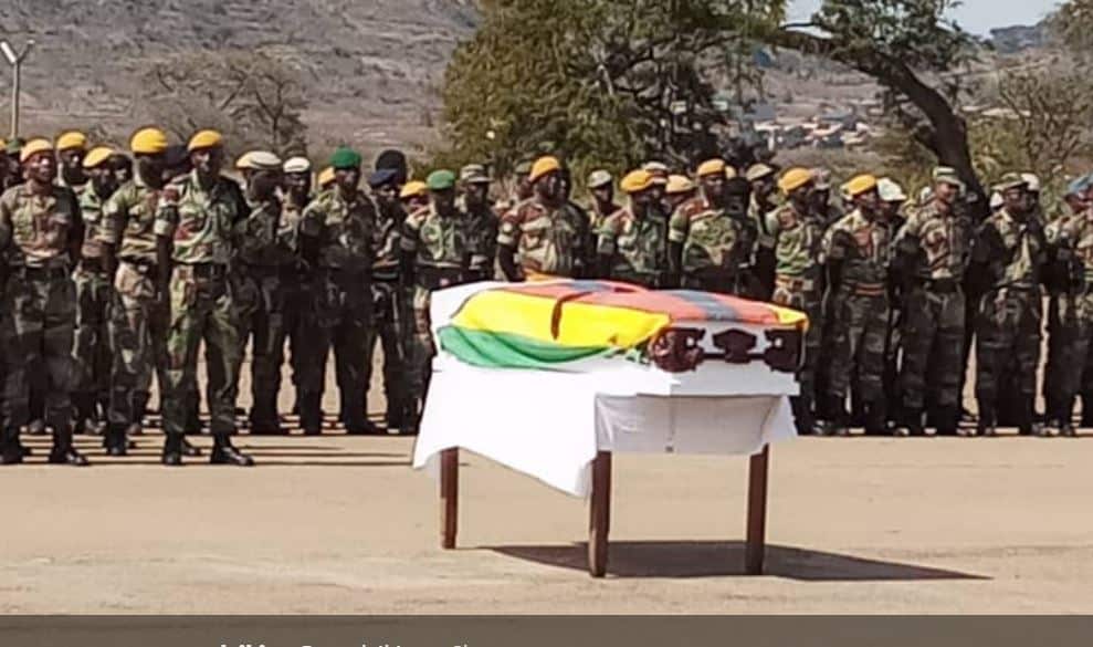 PICTURES: Funeral parade for Mnangagwa’s guard killed by Byo bomb