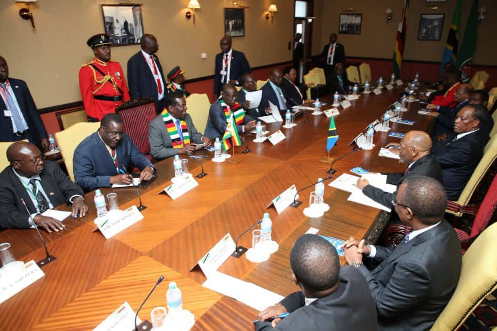 TANZANIA: Mnangagwa, Magufuli in serious business ..pictures