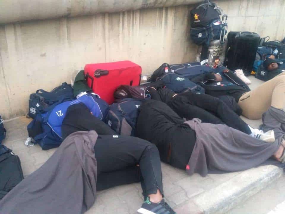 PICTURES Zimbabwe rugby national team players sleep rough on Tunisia streets