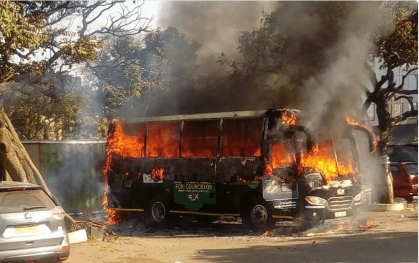 Pictures, Video..Harare Riots: MDC youths clash with army, police over disputed Zimbabwe election results