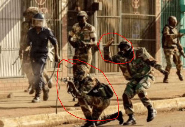 ED on Zim Army..Masked soldier fires live ammo at fleeing civilians..Latest VIDEO