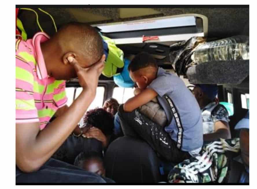 Picture: When SA cops caught Zim bound 22 seater kombi carrying 44 passengers