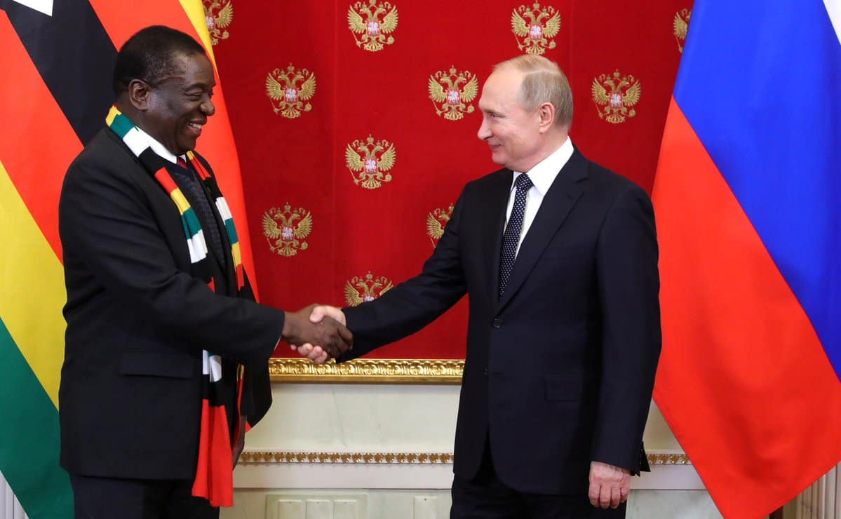 PICTURES of ED Mnangagwa meeting with Putin of Russia