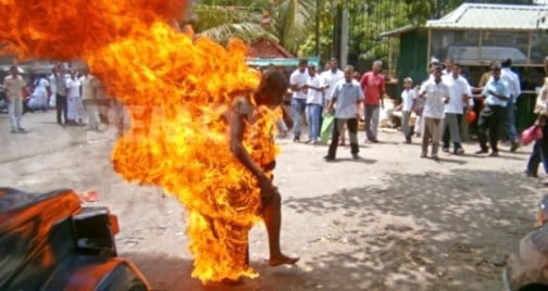 Shocking!!! Man Sets Self On Fire As Economic Woes Mount