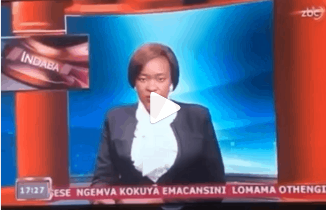 WATCH: ZBC News Reader In Embarrassing Stint… Shouts Awkwardly  Live On Air