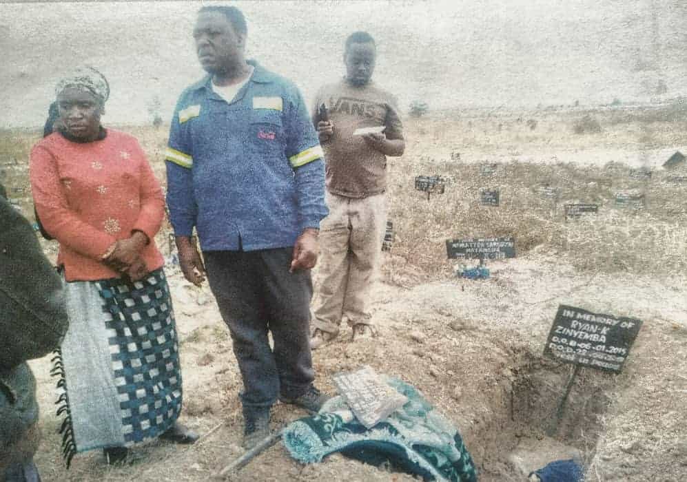PIC:Toddler’s Grave Dug Up At Mbudzi, Corpse Found With No Arms & Legs