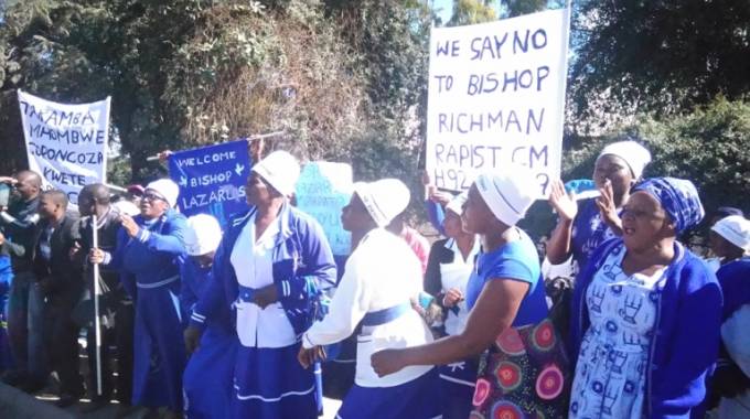 “Our Bishop Is Bedding Congregants”…Vapostori Stage Protest