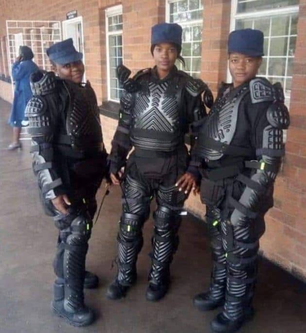 PICTURES: ZRP female police officers wearing new riot uniform