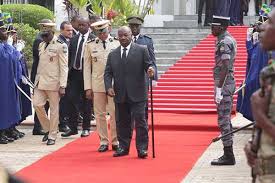 VIDEO: Gabon President Ali Bongo uses stick to walk, Wheelchair after stroke..Pictures