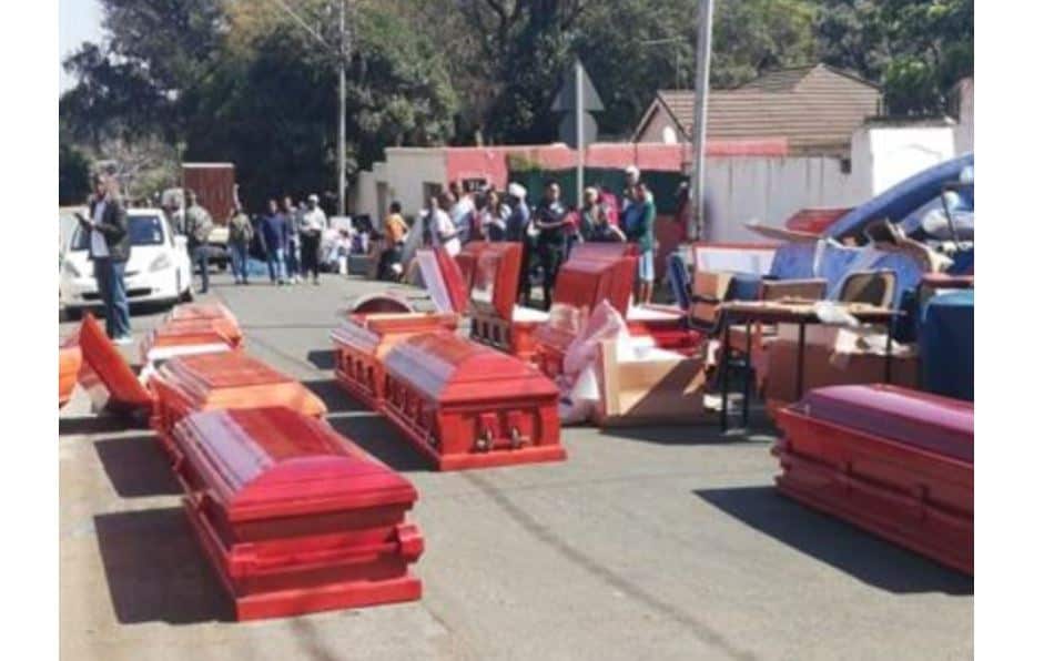 PICTURE: Police find 24 coffins in house during drug raid