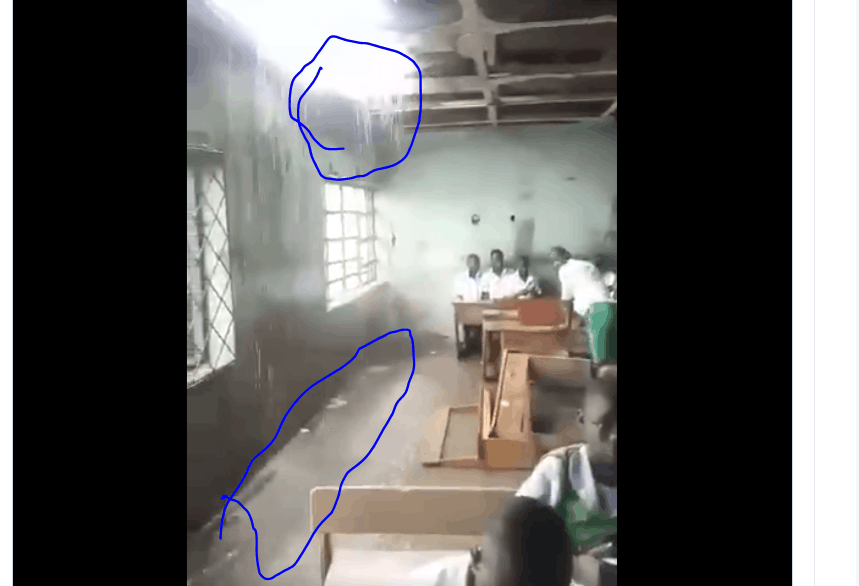 VIDEO: It never rains but pours…A classroom somewhere in Africa