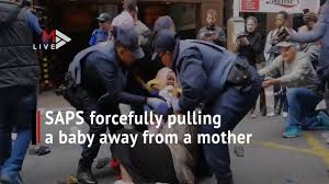 Videos of South African police snatching babies from mothers in Cape Town