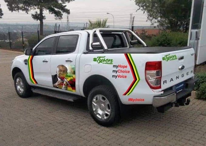 Kasukuwere #Tyson Wabantu campaign car? Check second image