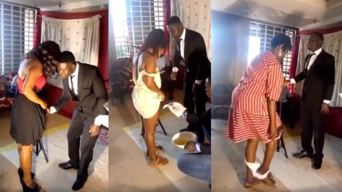 VIDEO: Ghana Pastor removes women underwears, shaves their privates in church
