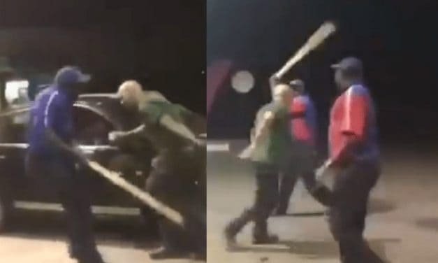 Petrol station workers beat up white man for calling them monkeys..VIDEO
