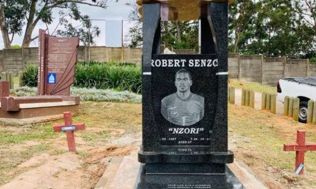 Late South Africa goalkeeper Senzo Meyiwa tombstone vandalised: PICTURES