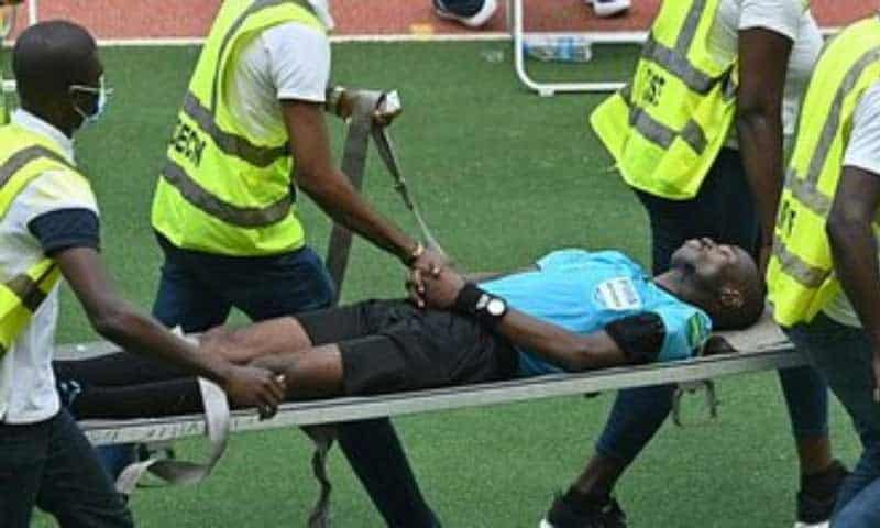 VIDEO: Ghana referee Charles Bulu collapses during Ivory Coast vs Ethiopia Afcon match