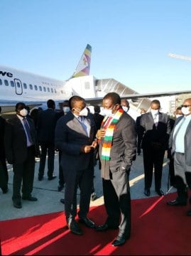 President Mnangagwa leaves for Maputo