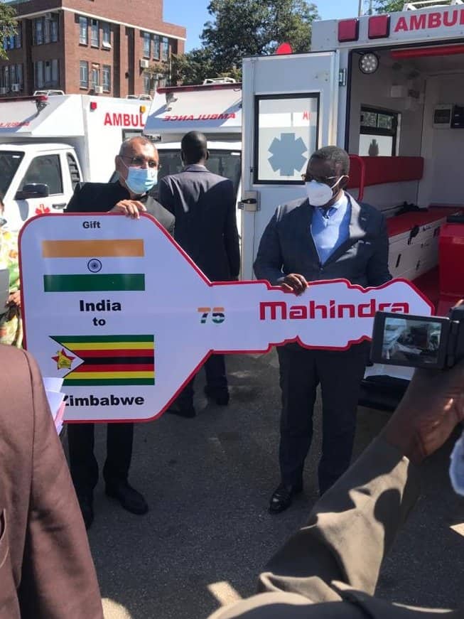 Acting President Chiwenga receives 20 ambulances, medical equipment from health partners