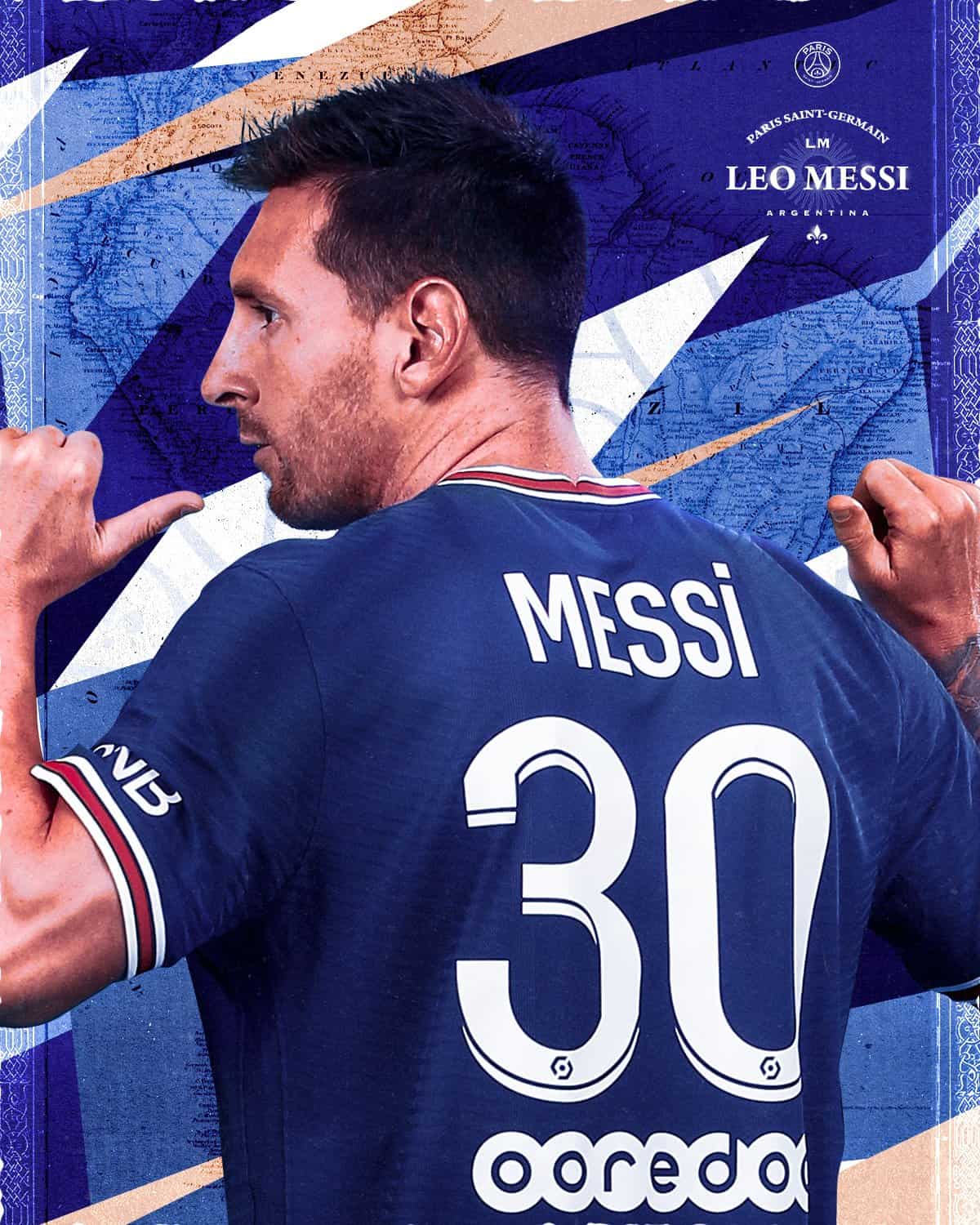 PSG unveils Messi