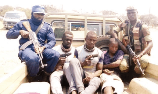 PICTURES: Police ambush, nab 3 notorious armed robbers from South Africa, recover weapons