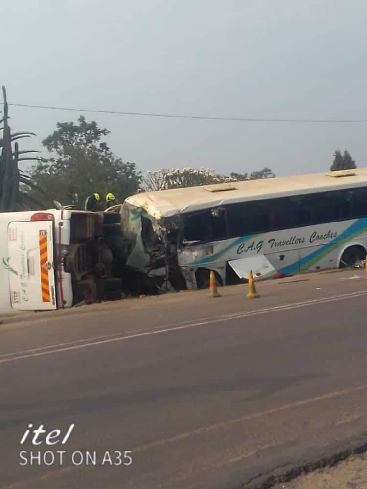 Many injured, feared dead as racing CAG buses collide near Bulawayo