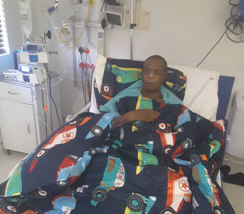 Marry Mubaiwa posts photos of frail looking Chiwenga battling for life in hospital…IMAGES