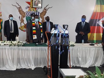 President Mnangagwa officiates at presentation of 1000 medical oxygen cylinders from Verify Engineering (Pvt)