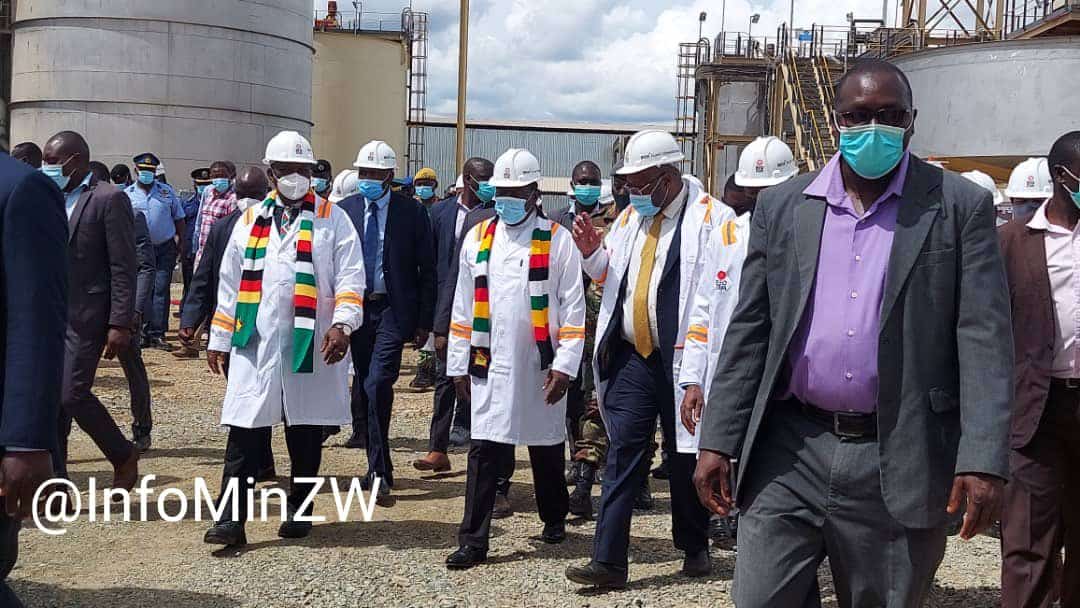 President Mnangagwa commissions Bio-Oxidation plant at Rio Zim
