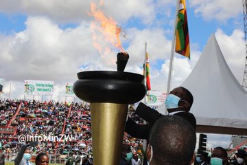 President Mnangagwa lights Independence flame…FULL SPEECH…